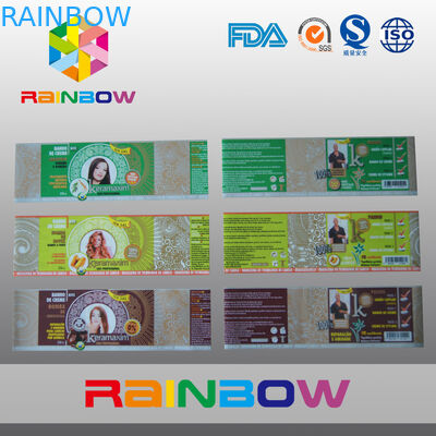 Ярлыки втулки сокращения жары PVC для бутылок питья упаковывая в крене