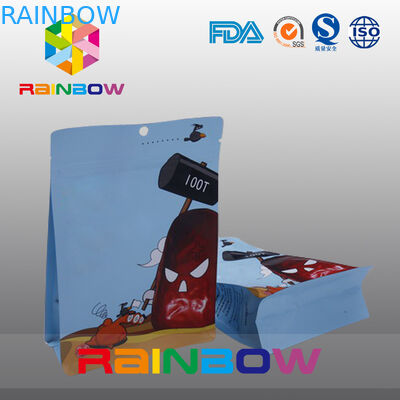 Напечатанные Gravure мешки плоского дна пластичные упаковывая Ziplock качество еды заново герметизируя