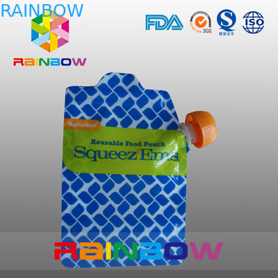 Прокатанные мешки Spout слоя рециркулированные материалом жидкостные с застежкой -молнией для еды младенца