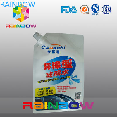 Прокатанный мешок Spout слоя упаковывая с шлицем для жидкости шайбы лобового стекла