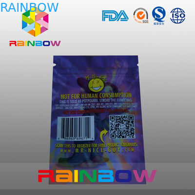 ладана уплотнения 5g OMG 3 мешок бортового травяного упаковывая с застежкой -молнией