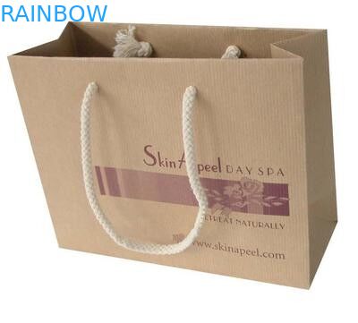 Мешок Брайна Kraft бумажный подгонял печатание с Drawstring для подарка/покупкы