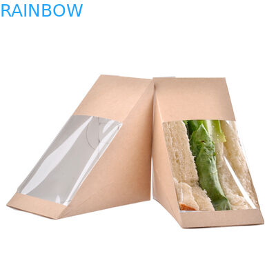 Коробка цыпленка попкорна пирамидки форменная, устранимая бумажная коробка для Sanwhiches