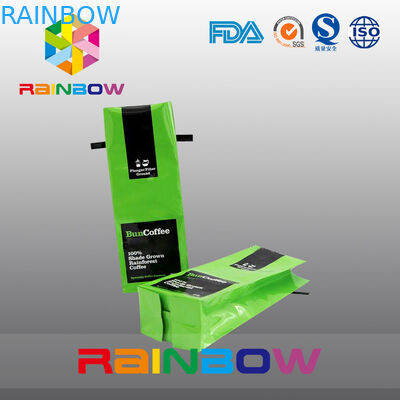 Алюминиевая фольга мешков лоснистого бортового чая Gusset упаковывая, зеленый мешок кофе связи олова