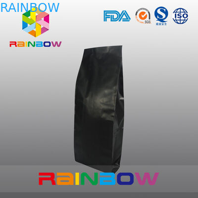Подгонянная чернота напечатала нижние мешки Gusset, пластичный мешок кофе с застежкой -молнией/клапаном