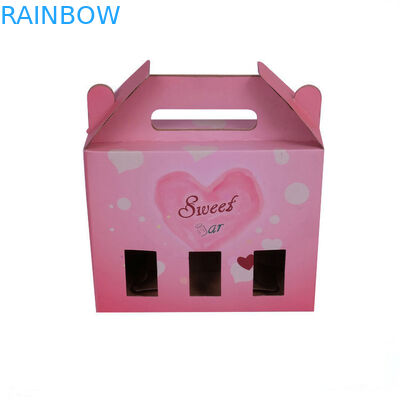 Коробка упаковывая, рифлёный случай автоматического закрытого подарка бумажная Paperboard с окном