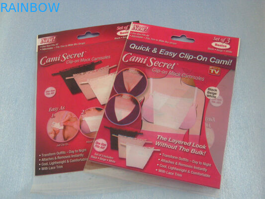 Красные пластичные пластичные мешки упаковывая мешок Cami втихомолку для бюстгальтера, женское бельё женщин