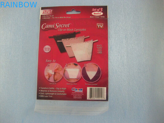 Красные пластичные пластичные мешки упаковывая мешок Cami втихомолку для бюстгальтера, женское бельё женщин