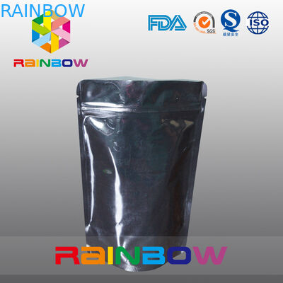 Подгонянный напечатанный мешок алюминиевой фольги упаковывая для порошка протеина, черный