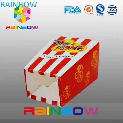 Подгонянные быстро-приготовленным питанием мешки зажаренного цыпленка попкорна бумажных мешков бумажные