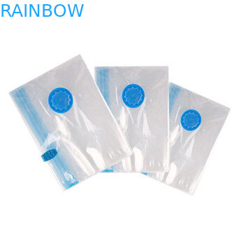 Прозрачный мешок уплотнения вакуума для хранения еды/одеяния/лоскутного одеяла с застежкой -молнией и клапаном