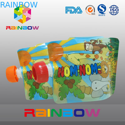 Стоьте вверх многоразовый мешок Spout еды младенца упаковывая с застежкой -молнией на верхней части