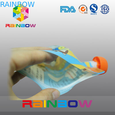 Стоьте вверх многоразовый мешок Spout еды младенца упаковывая с застежкой -молнией на верхней части