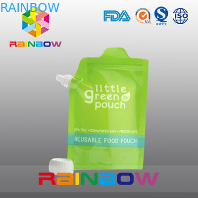 Стоьте вверх многоразовый мешок Spout еды младенца упаковывая с застежкой -молнией на верхней части