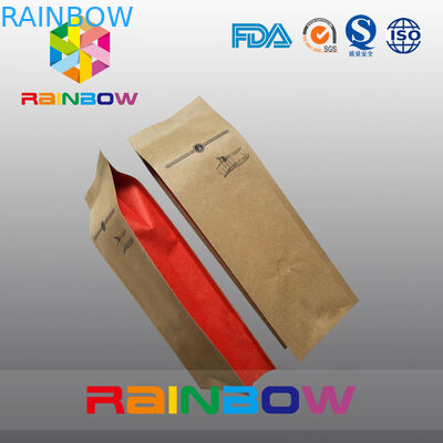 Изготовленный на заказ упаковывать кофе/пакетиков чая рециркулирует мешок качества еды бумаги Kraft бумажный