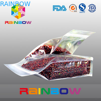 Фасоли пластичного прозрачного нижнего gusset ziplock/упаковка еды кладут в мешки