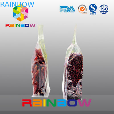 Фасоли пластичного прозрачного нижнего gusset ziplock/упаковка еды кладут в мешки