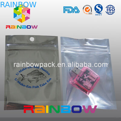 Подгонянный печатающ анти- выровнянный статикой мешок фольги, электронные части упаковывая мешок