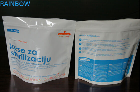 Мешки стерилизатора микроволны слоистой пластмассы качества еды стоят вверх с застежкой -молнией