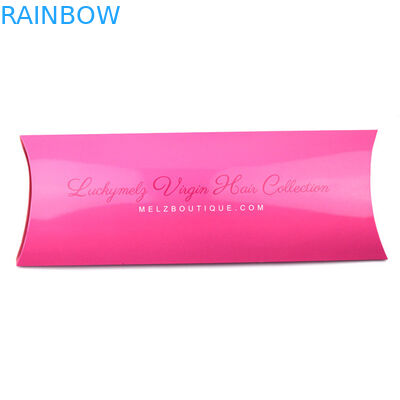 Коробка пурпурового красного выдвижения волос бумажная с подгонянными размером и логосом в форме подушки