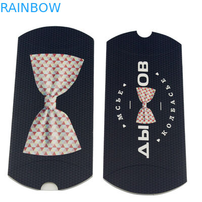 Коробка черного выдвижения белых волос бумажная с подгонянными размером и логосом в форме подушки