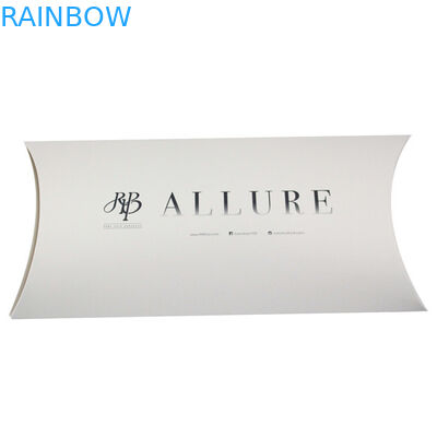 Коробка черного выдвижения белых волос бумажная с подгонянными размером и логосом в форме подушки