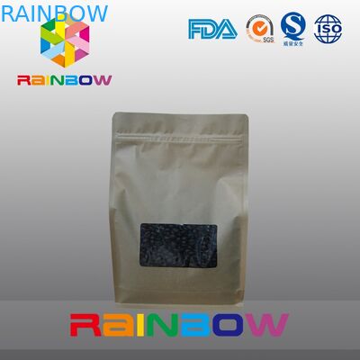 Мешок кофе уплотнения бумаги Kraft 8 бортовой, нижний gusset кладет зажаренный в духовке упаковывать в мешки кофейного зерна