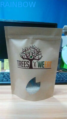 Логос напечатал мешки уплотнения сжатия/мешок Kraft бумажный для печь бленды с окном и Ziplock