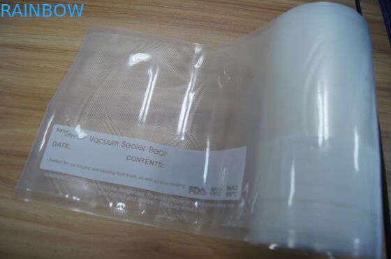 Пластичный мешок вакуума завальцовки упаковки еды с выбитой стороной и стороной печатания