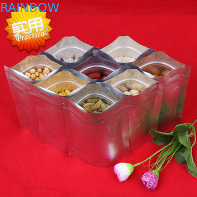 Мешки слоистой пластмассы фольги упаковывая мешок застежки -молнии Mylar Reclosable мешка Mylar Ziplock красный