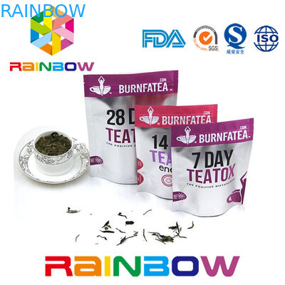 Biodegradable стоьте вверх мешок упаковки чая Mylar мешка чая прокатанный Ziplock