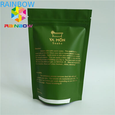 Выровнянный алюминиевой фольгой мешок зеленого чая Matt белый упаковывая с нестандартной конструкцией застежки -молнии