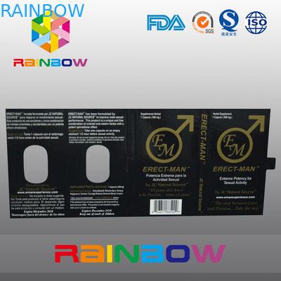 Коробка пилюльки секса влияния 100% ERECT-MEN упаковывая бумажная с конструкцией подгонянной карточкой