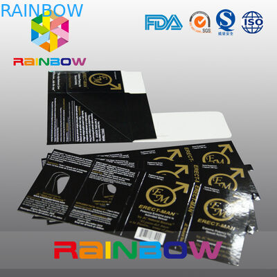 Коробка пилюльки секса влияния 100% ERECT-MEN упаковывая бумажная с конструкцией подгонянной карточкой