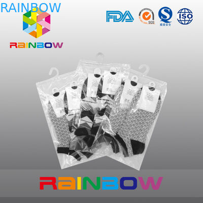 Подгоняйте мешок ясности печати логоса пластичный Ziplock/вися мешок крюка с застежкой -молнией