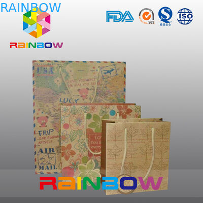 Выдвиженческий напечатанный мешок подарка бумажный/изготовленные на заказ хозяйственные сумки Кристмас бумажные для тканей