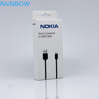 Вися бумажная коробка упаковывая для кабеля USB упаковывая с логосом напечатанным таможней