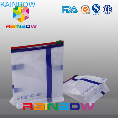 Мешок Gusset плоского дна уплотнения Qual изготовленного на заказ размера белый с Ziplock скольжения для упаковки еды