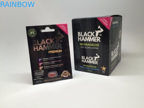 Коробка красной мамбы бумажная для мыжской упаковывать пилюлек/карточки повышения секса