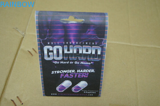 Коробка красной мамбы бумажная для мыжской упаковывать пилюлек/карточки повышения секса