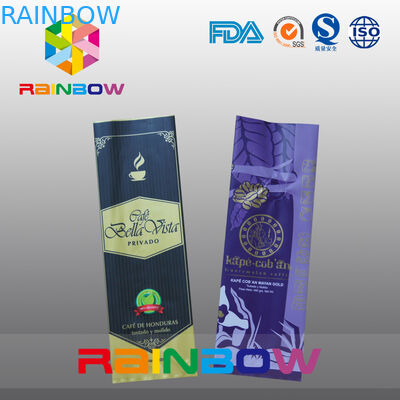 Полные мешок кофе Gusset черноты печатания/опечатанная вализа задней стороны с клапаном