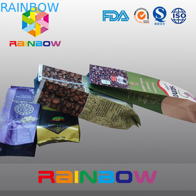 Полные мешок кофе Gusset черноты печатания/опечатанная вализа задней стороны с клапаном