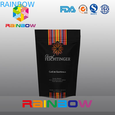 Стоьте вверх пластичные мешки упаковывая мешок кофейных зерен алюминиевой фольги с клапаном и застежкой -молнией
