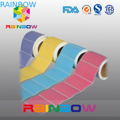 Ярлык белой/цветастой пустой бумаги крена равнины собственной личности отсутствие печати слипчивый с изготовленным на заказ размером