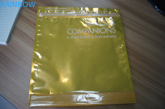 Мешок прозрачного переднего дисплея пластичный косметический упаковывая с застежкой -молнией