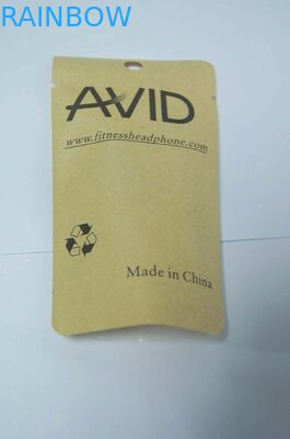 Прозрачная передняя жара мешка бумаги Брайна Kraft упаковывая - загерметизируйте мешок с малым круглым отверстием вида