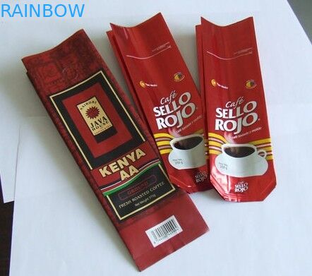 Мешок кофе фольги нестандартной конструкции с одним клапаном путя дегазируя, зеленым цветом/чернотой