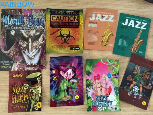 Жара 3 сторон - загерметизированная травяная алюминиевая фольга ладана кладет в мешки с застежкой -молнией