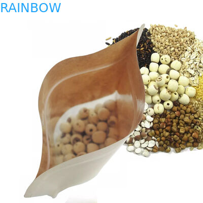 Мешок Kraft качества еды бумажный с ясным окном/мешок Mylay для фасоли, конфеты, хлеба, кофе