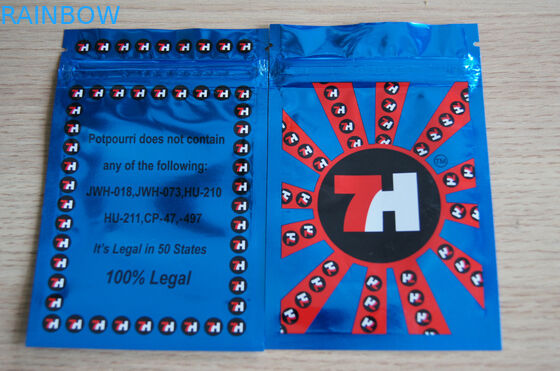 Повторно использованная прокатанная упаковка алюминиевой фольги травяная - сумка Зиплок Мылар ладана